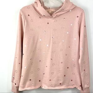 NWOT‎ Inspired Hearts Pink Polka Dotted Hoodie
